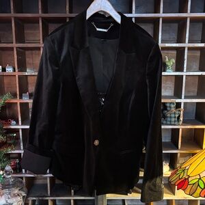 White House, black market, velvet jacket Elegant Black Jacket